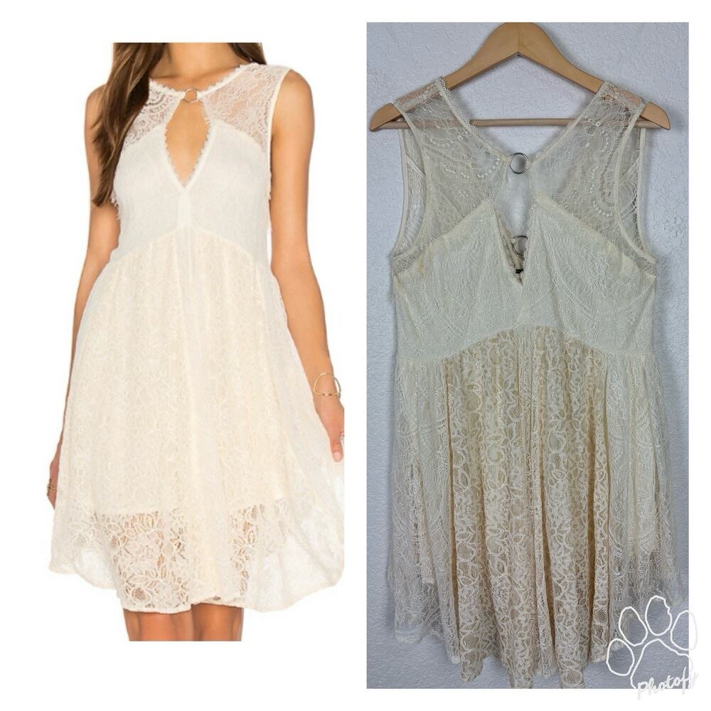 Free People Dont You Dare Womens Dress Size Small Boho Lace Festival Coachella